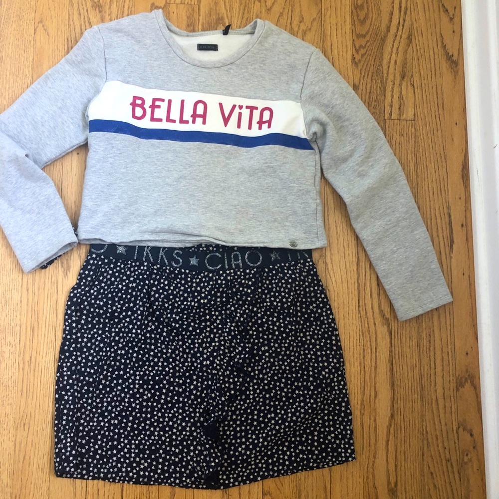 Gorgeous IKKS 2-in-1 dress and sweatshirt